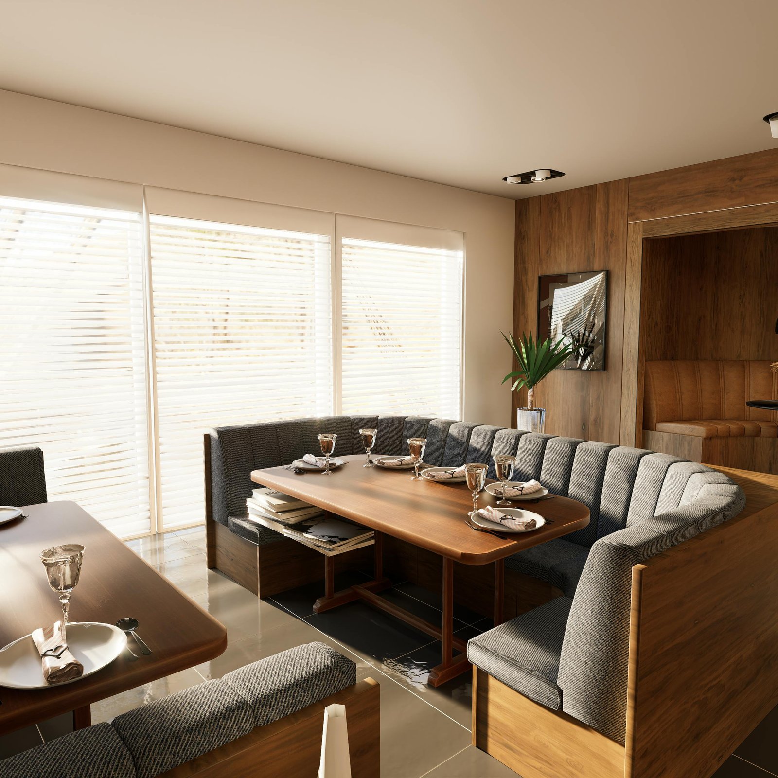 Image illustrant une salle d'un restaurant fictif